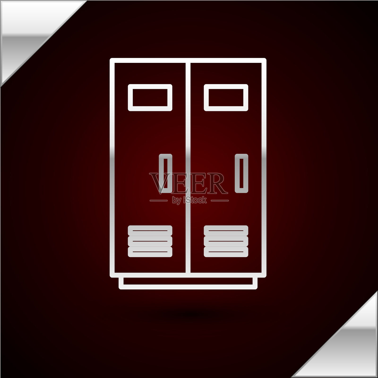 银线更衣室或足球更衣室插画图片素材