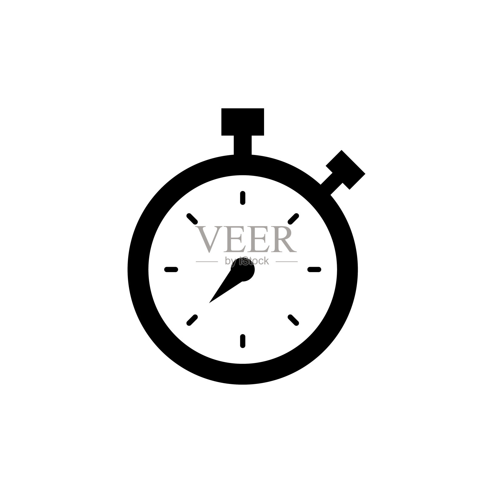 秒表图标平面矢量模板设计流行插画图片素材