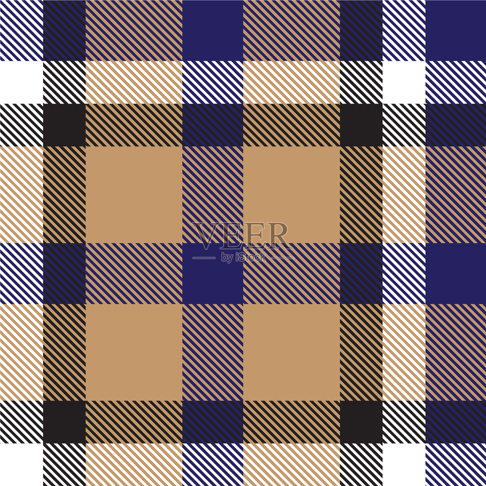 经典现代格子呢无缝格子图案插画图片素材