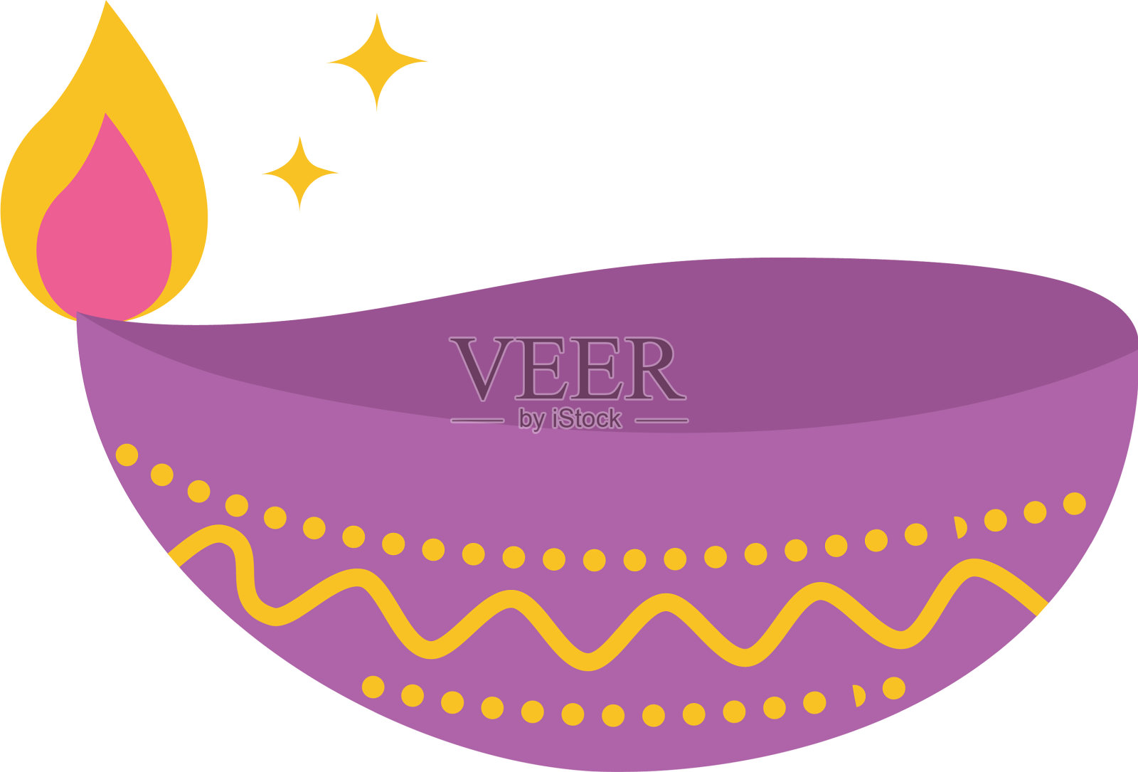 排灯节庆祝蜡烛图标快乐设计元素图片