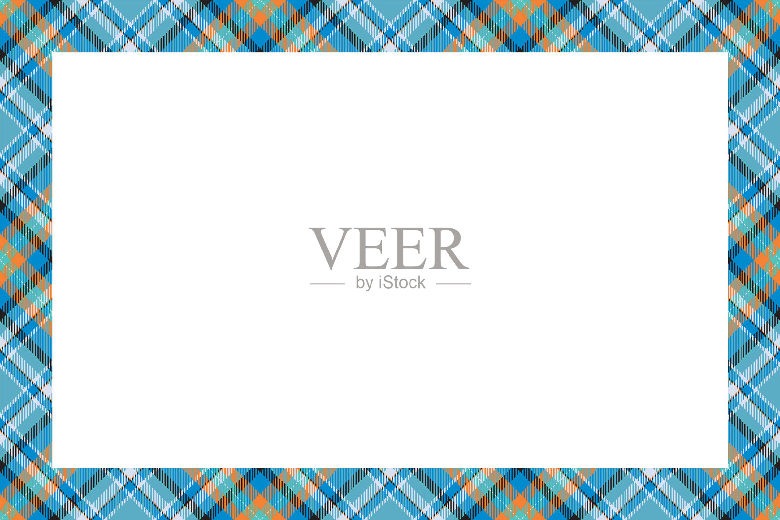 复古框苏格兰边界图案复古插画图片素材