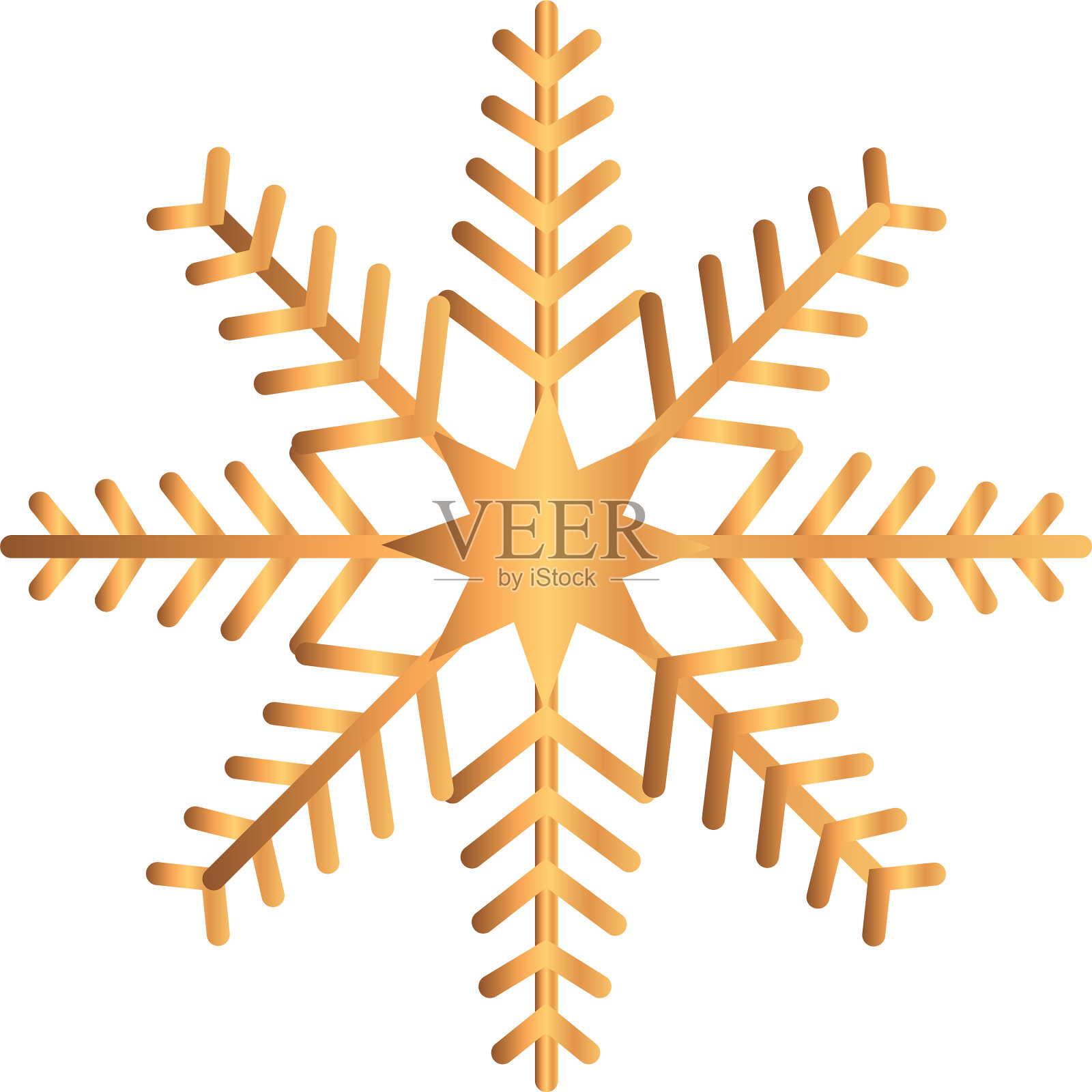 雪花圣诞装饰孤立的图标设计元素图片