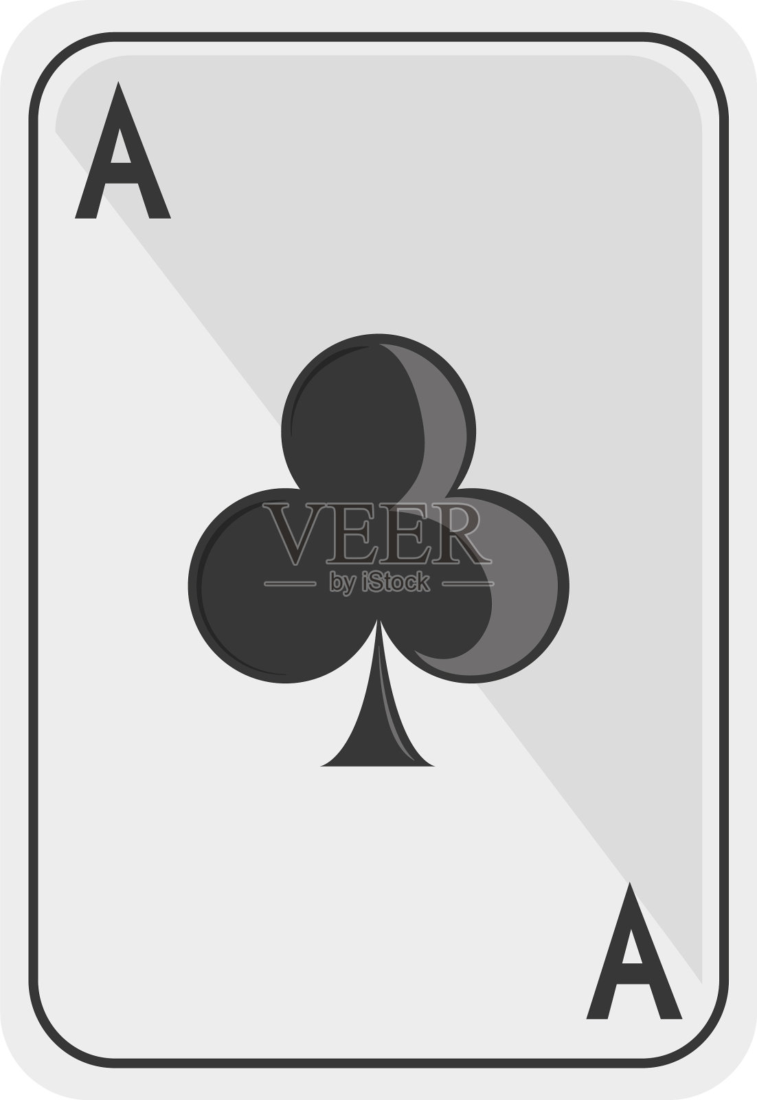 孤立的赌场卡平面设计设计元素图片