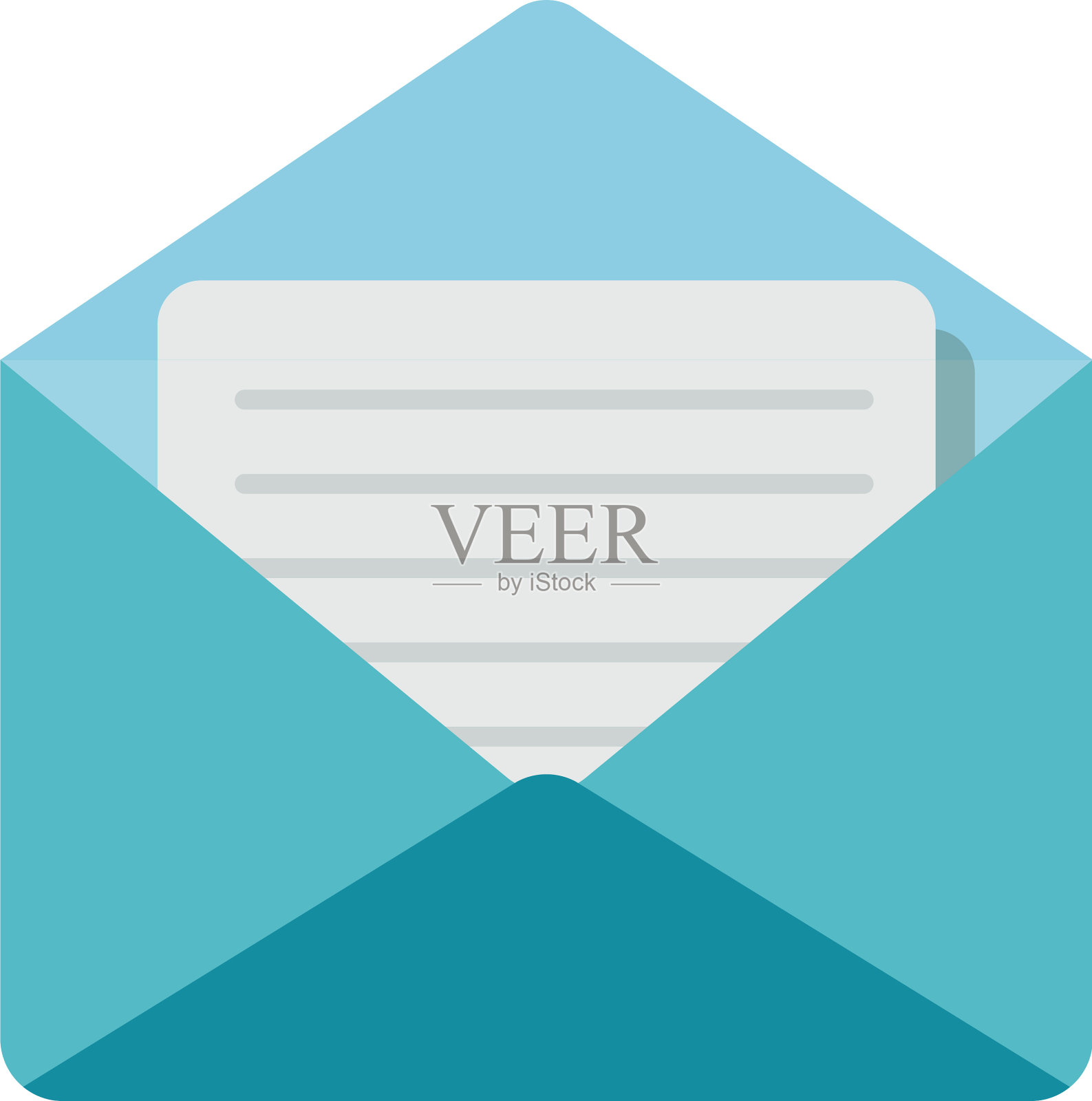 白色背景的信封和公开信图标素材