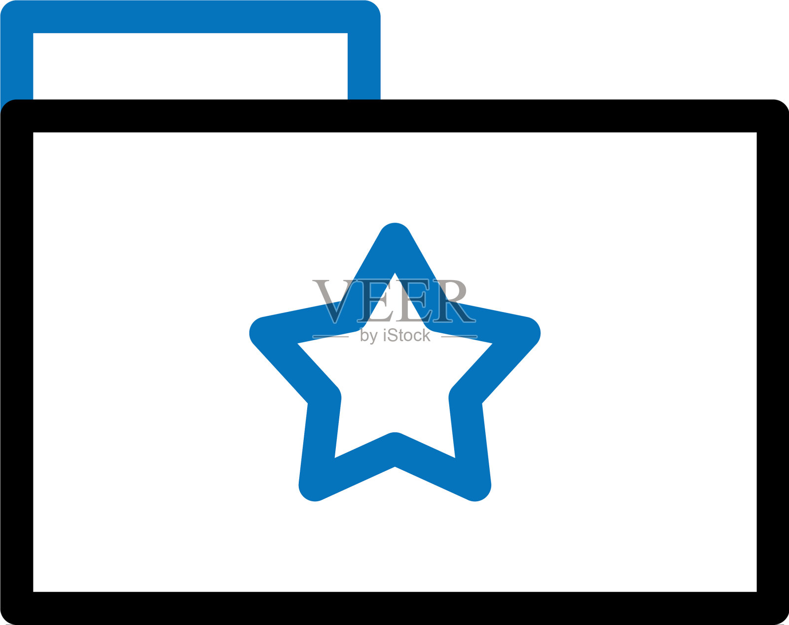 带有白色背景的星形文件夹图标图标素材