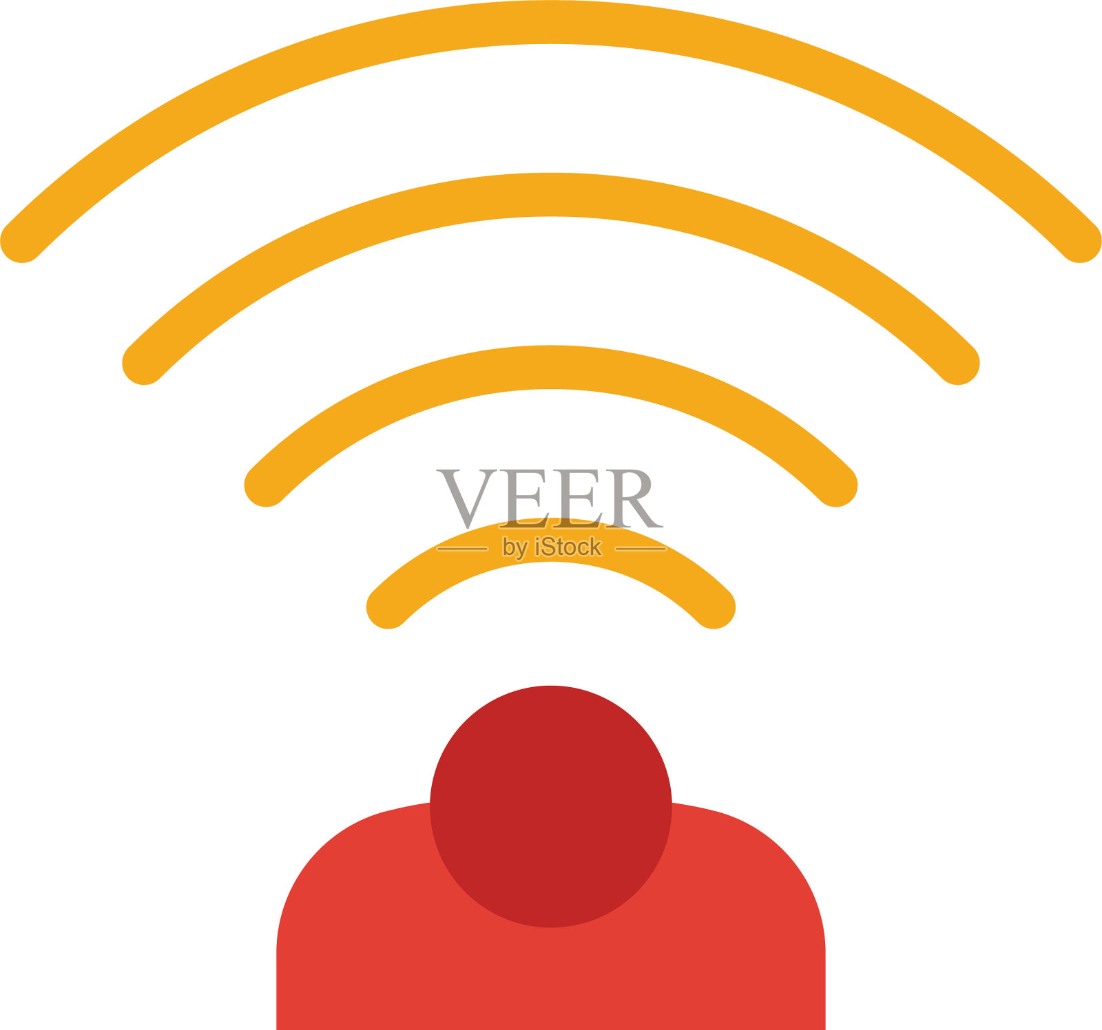 无线传感器图标简单元素来自智能插画图片素材