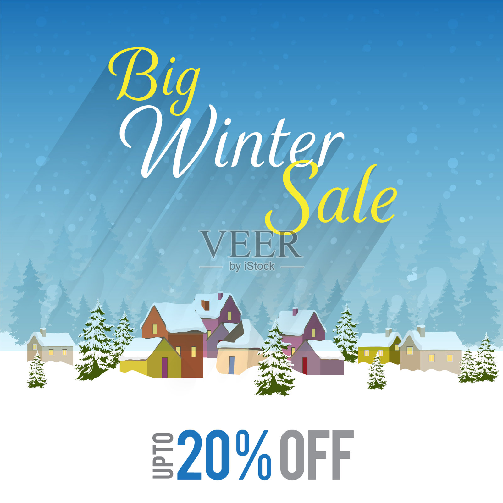 冬季大销售插画图片素材