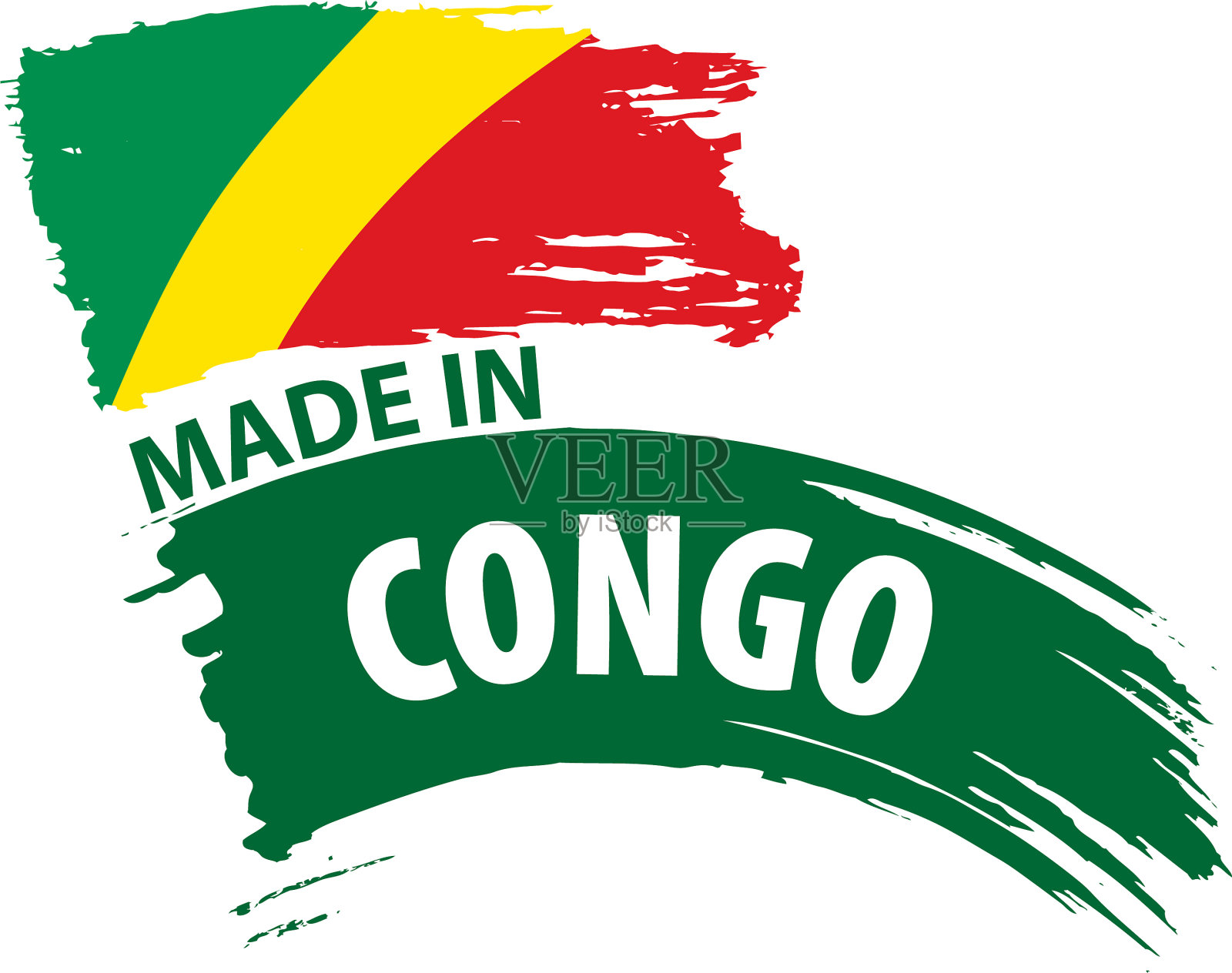 刚果国旗上的白色设计元素图片