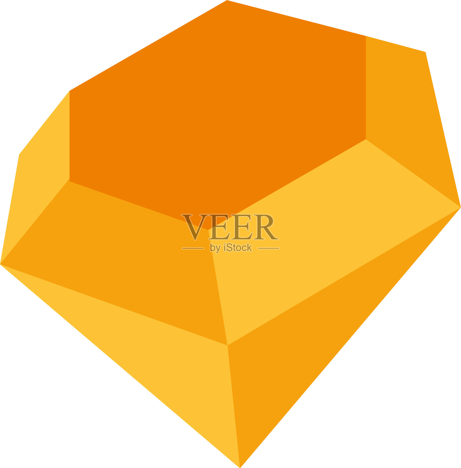 钻石石奢侈孤立的标志插画图片素材