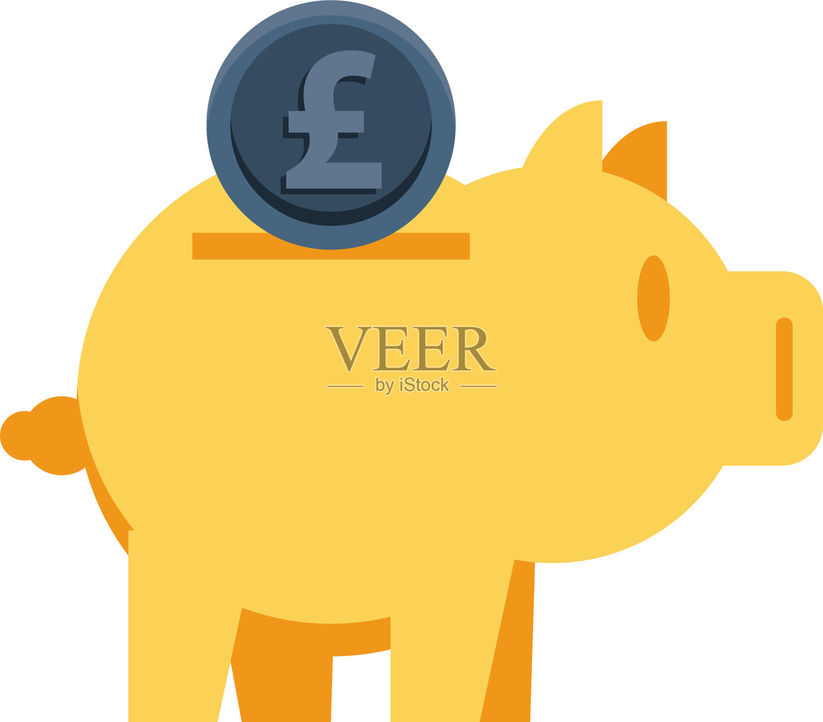 用英镑存钱插画图片素材