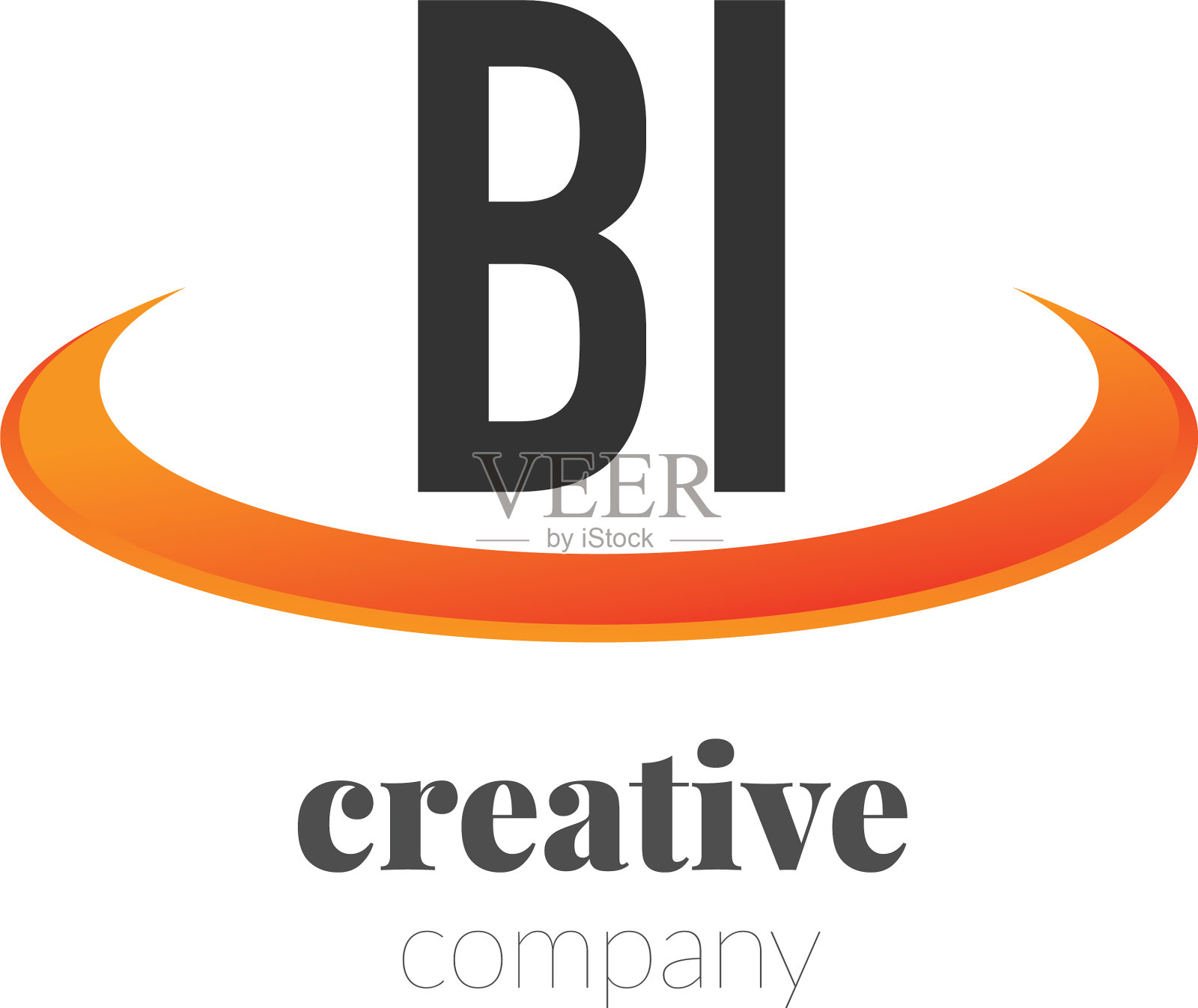 首字母bi创意符设计标志插画图片素材