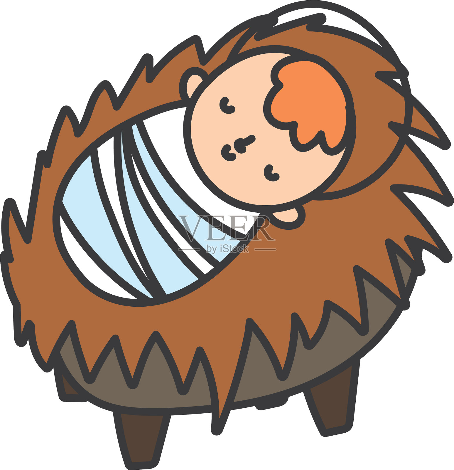 巴耶斯在马槽里，圣诞快乐设计元素图片