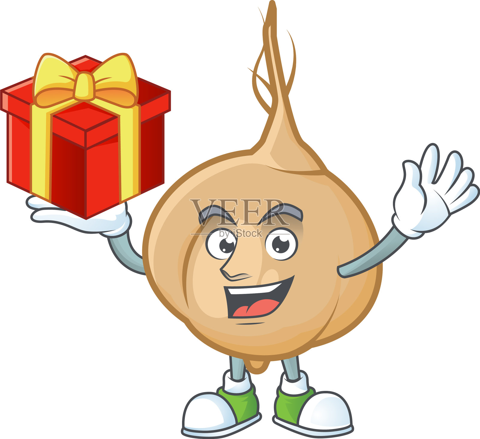 吉祥物jicama人物起一份礼物设计元素图片