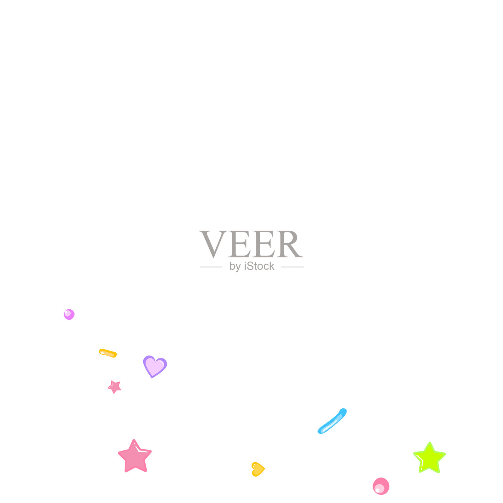 撒上颗粒状的纸杯蛋糕、甜点和面包房的纸屑插画图片素材