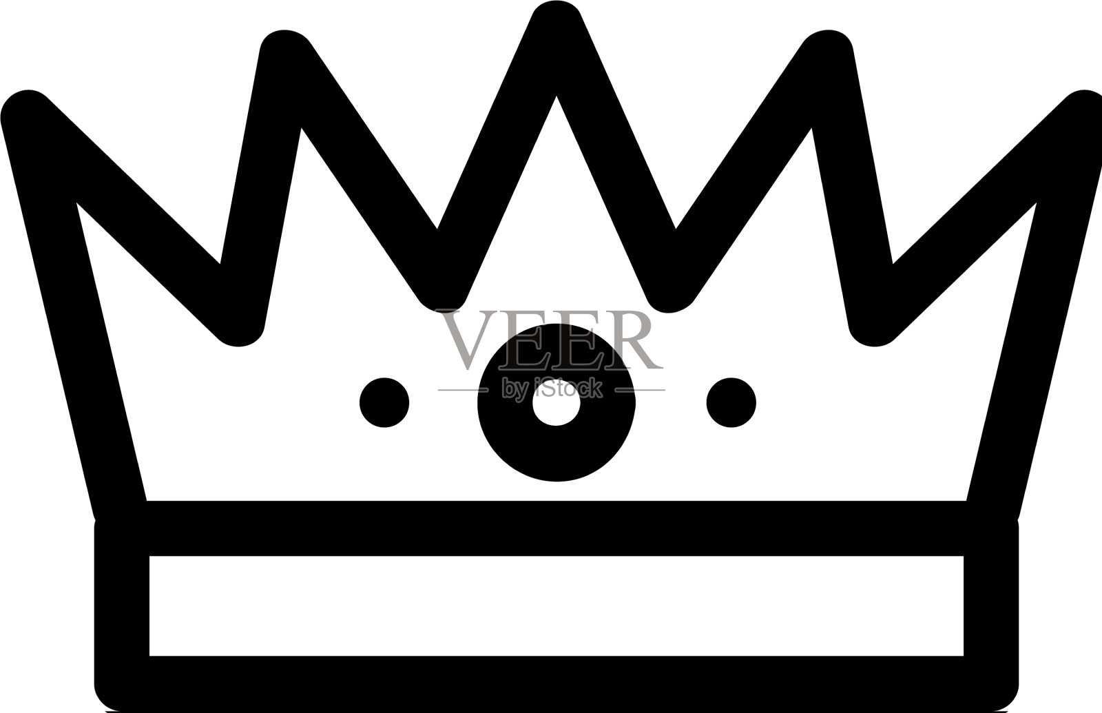 冠王图标孤立轮廓符号设计元素图片