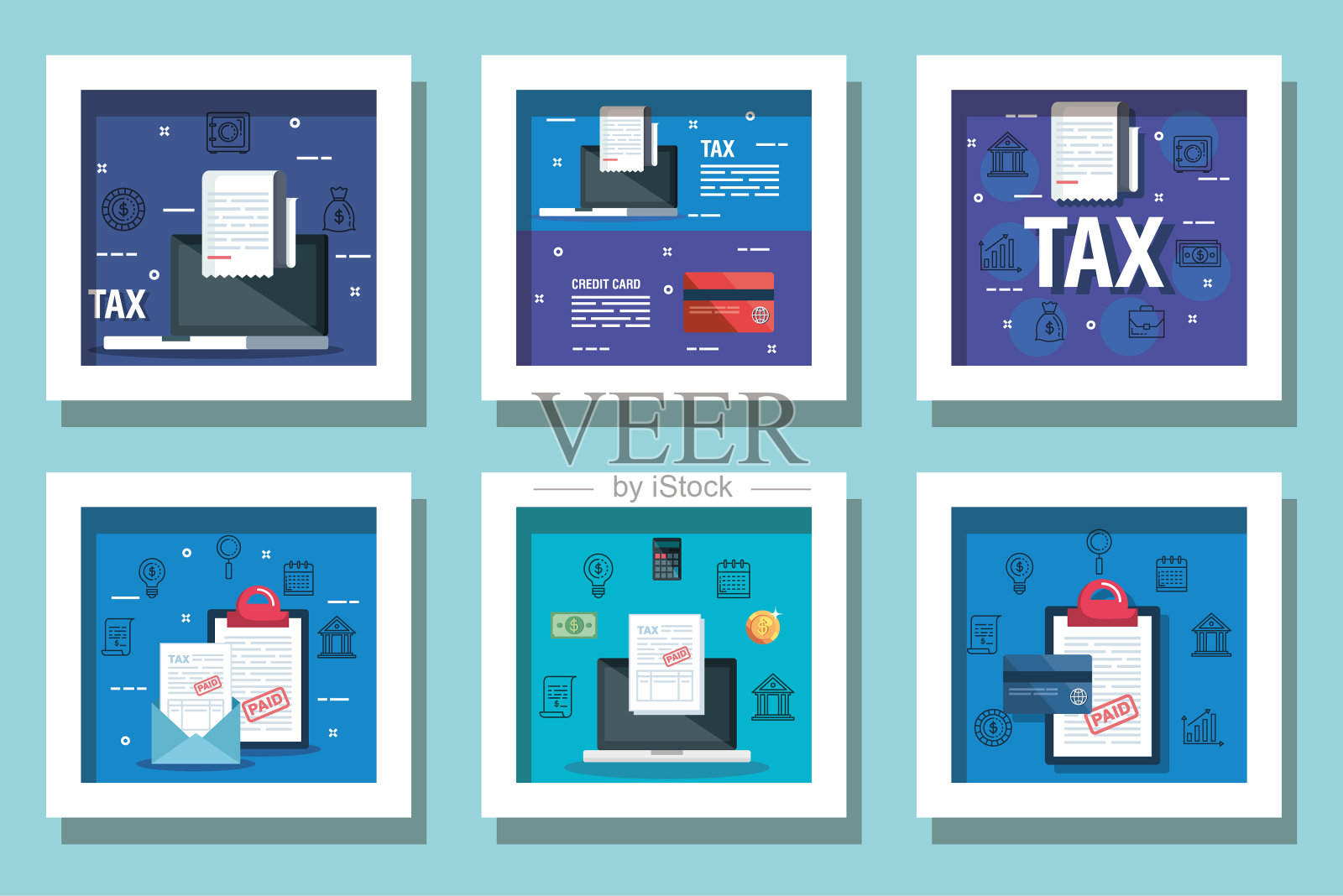 捆绑税和设置图标图标素材