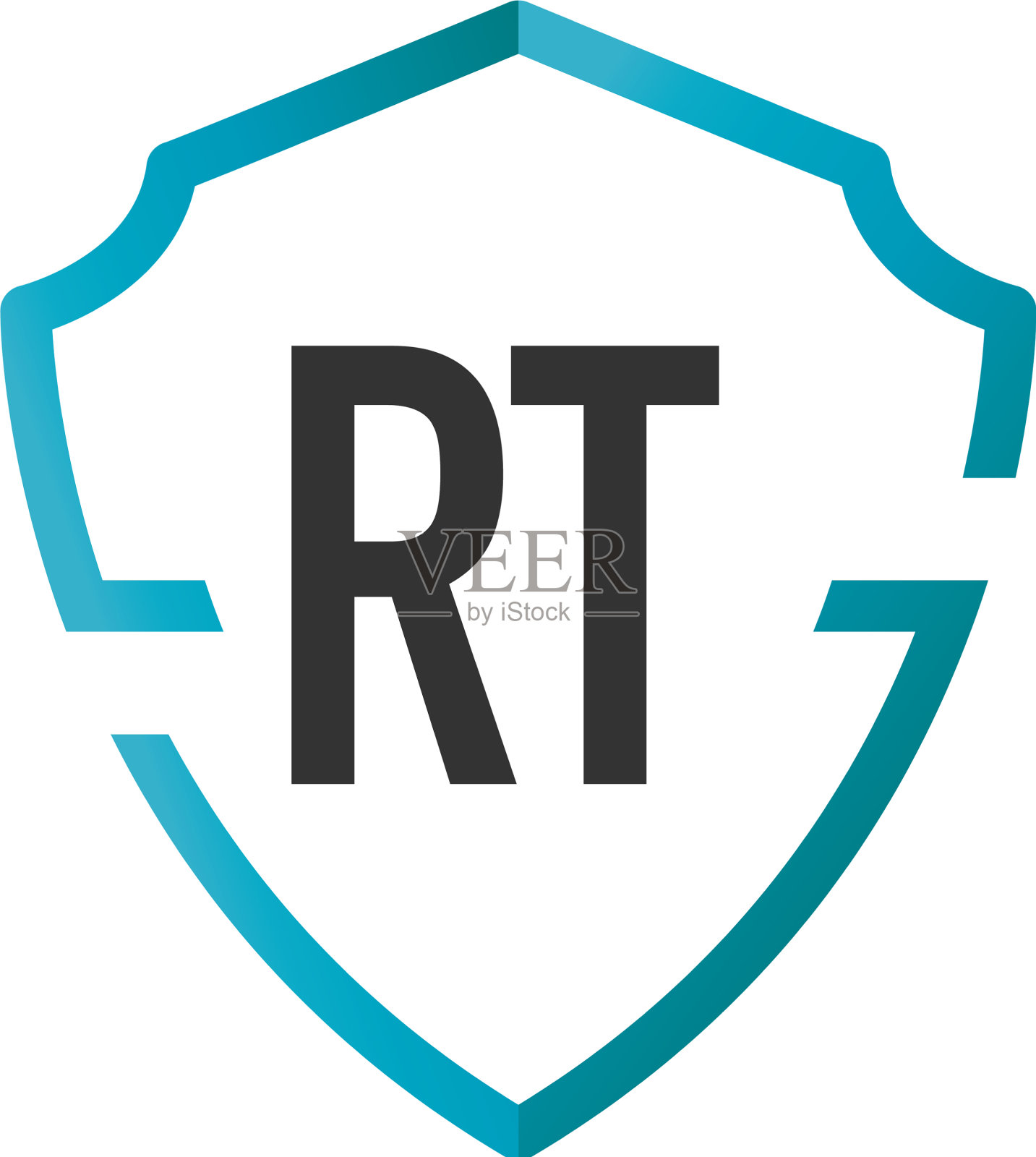 首字母rt创意盾设计标志插画图片素材