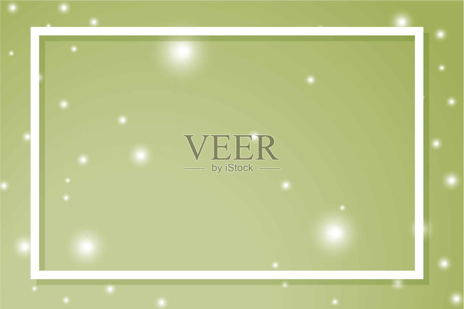 绿色背景与白色框架插画图片素材