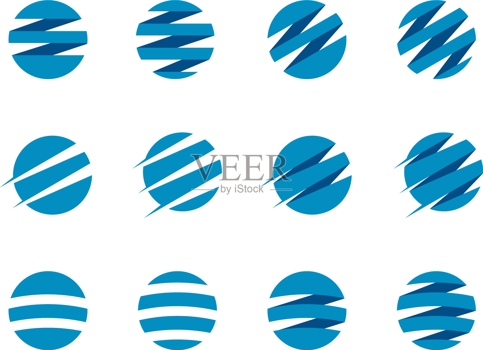 设置技术全球标志设计模板图标素材