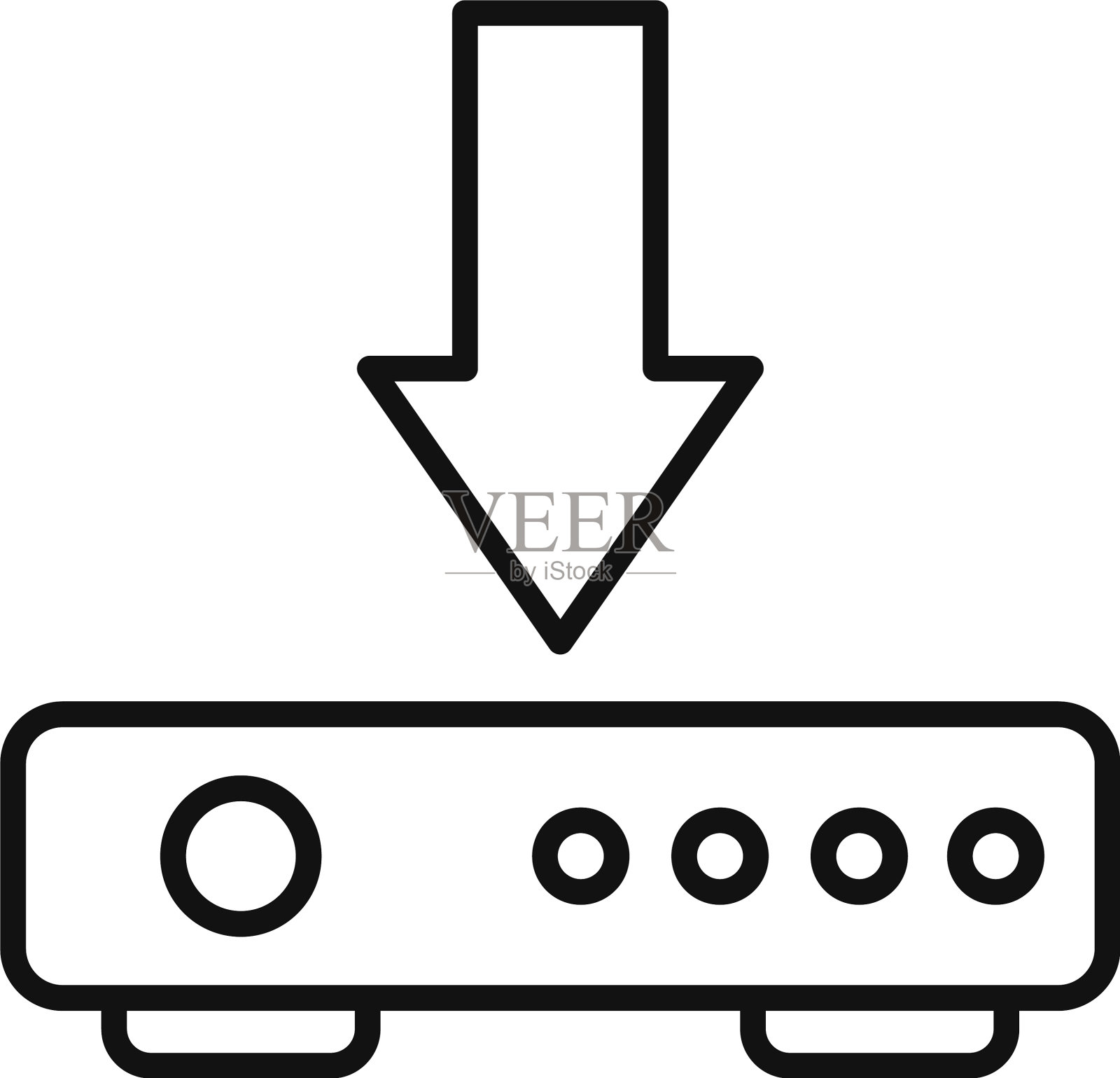 路由器下载技术上网线路风格图标素材