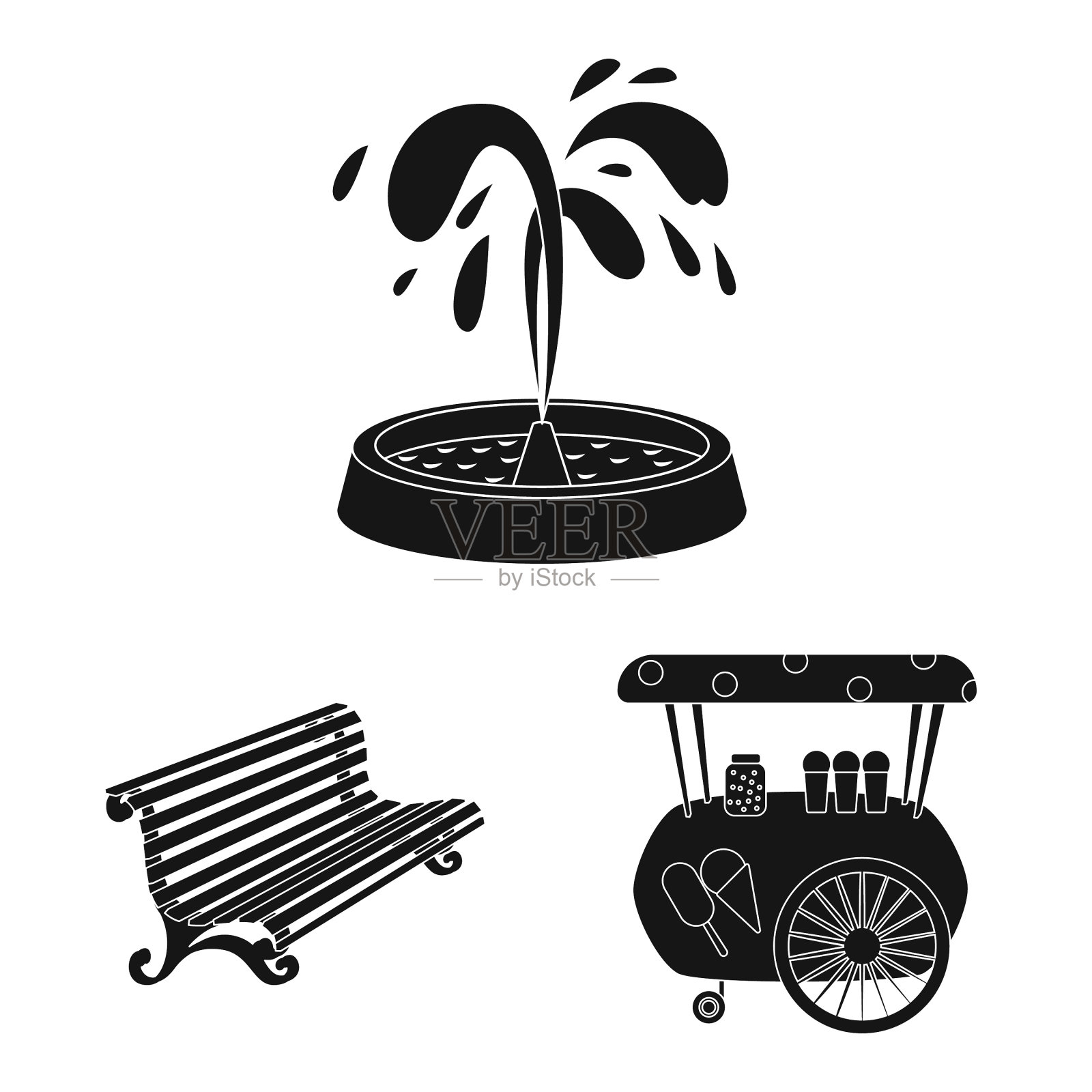 隔离对象公共和放松图标集图标素材