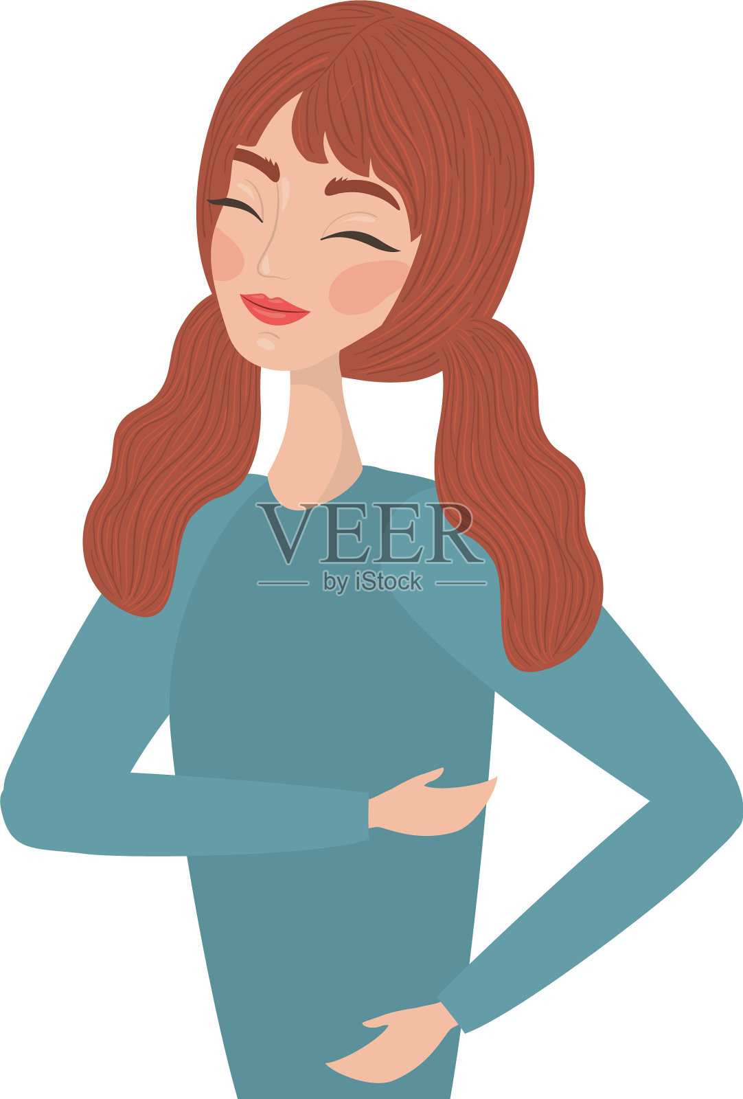 女性卡通绘画设计插画图片素材