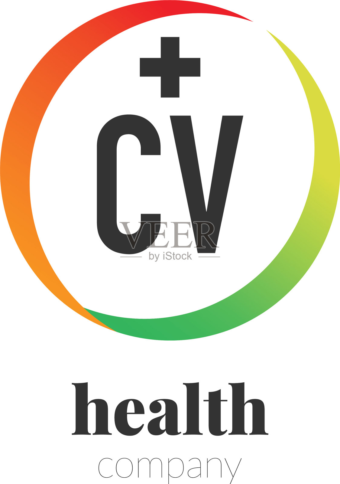 公司创意健康logo简历首字母插画图片素材