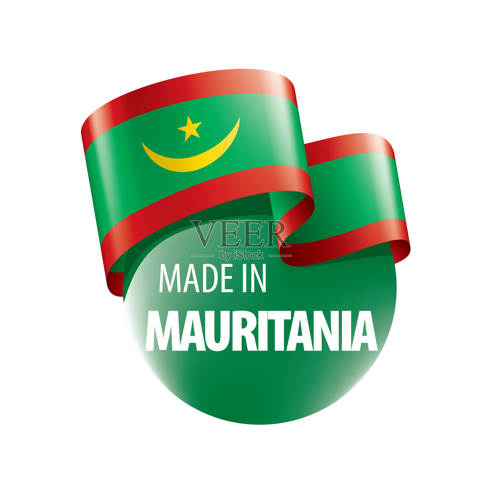 毛里塔尼亚国旗上有白色设计元素图片