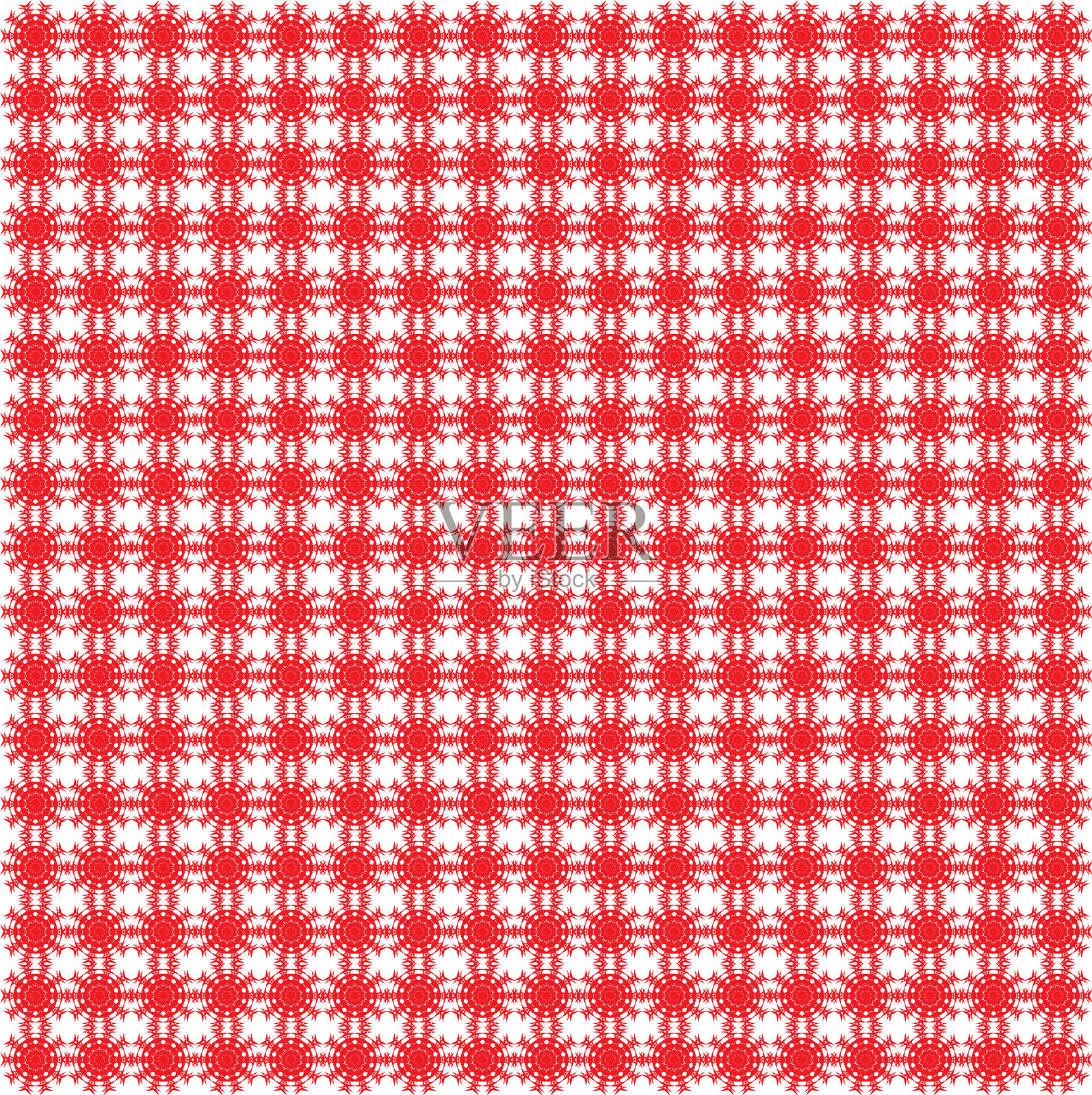 抽象的红色的花插画图片素材