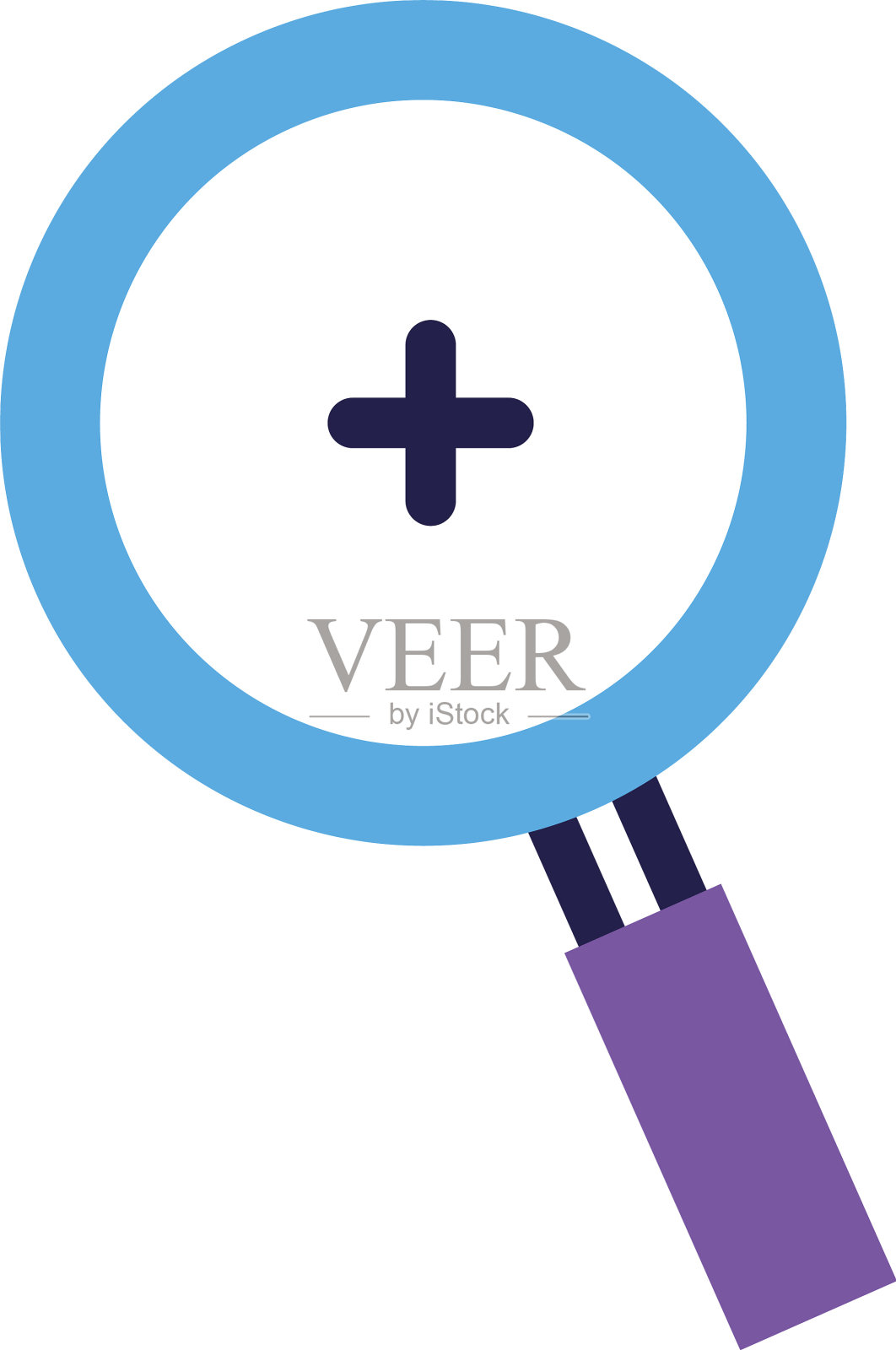 白色背景上的放大镜设计元素图片