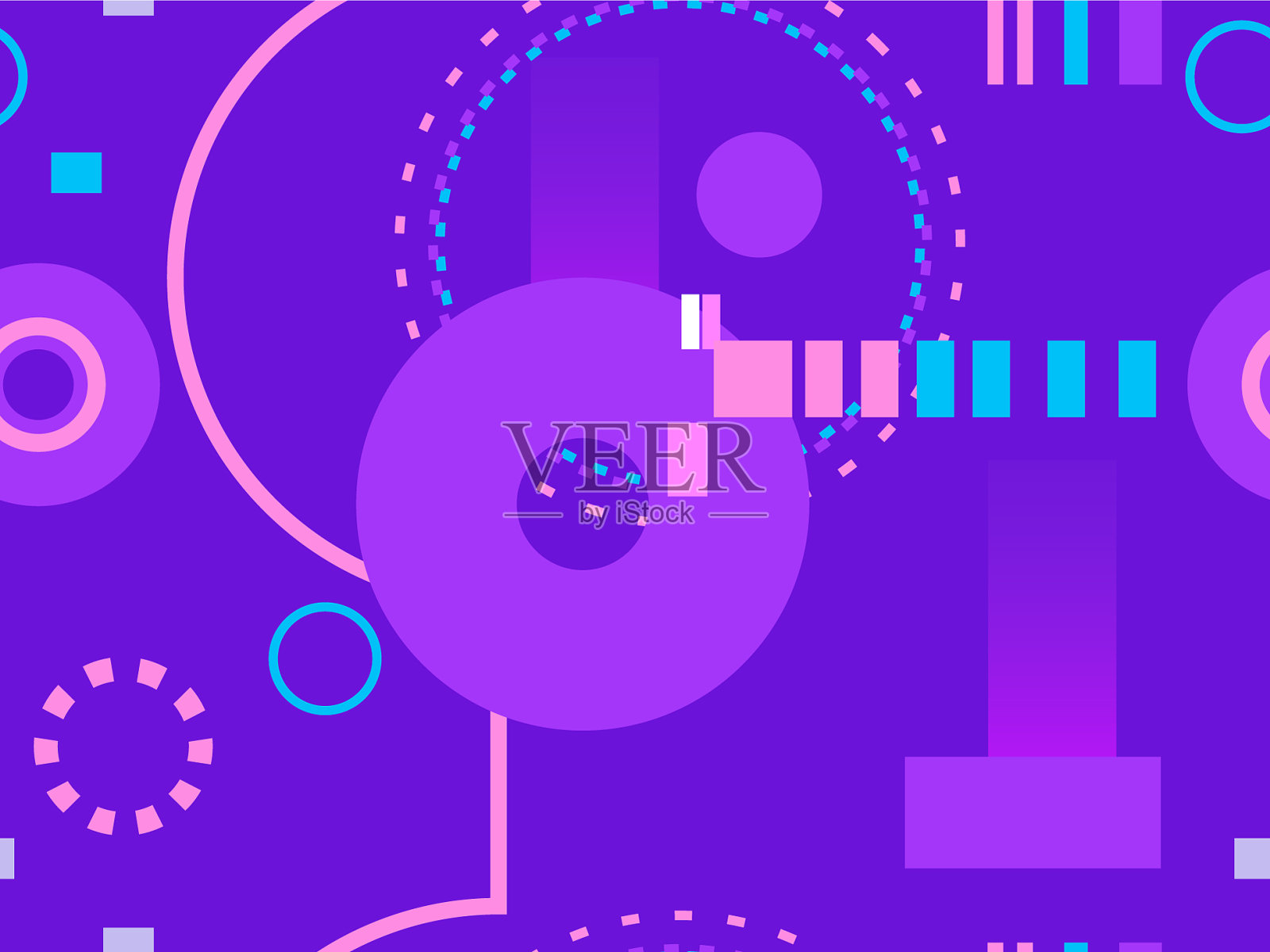 赛博朋克无缝图案复古未来主义的插画图片素材