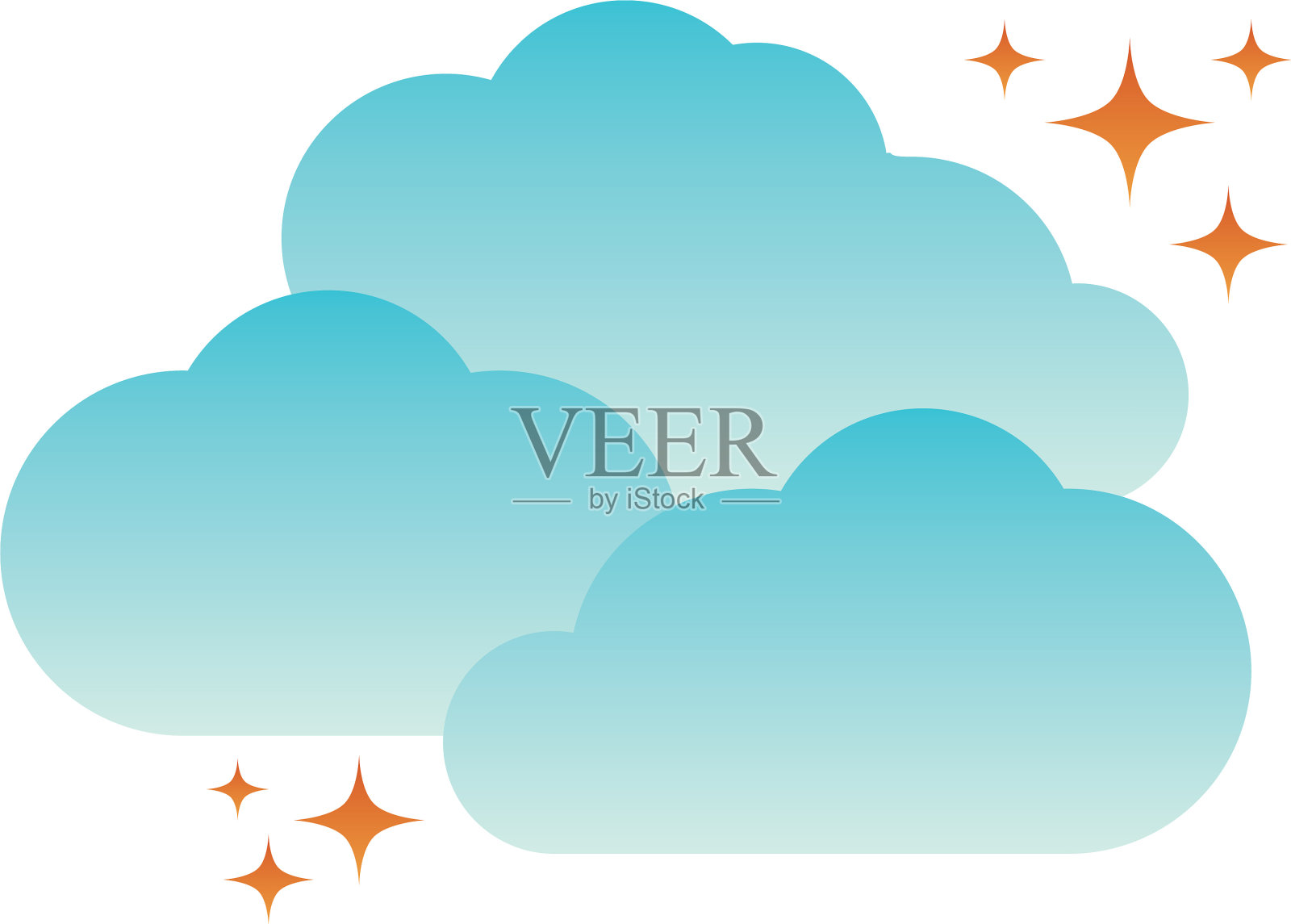 云星辰梦幻渐变风格设计元素图片