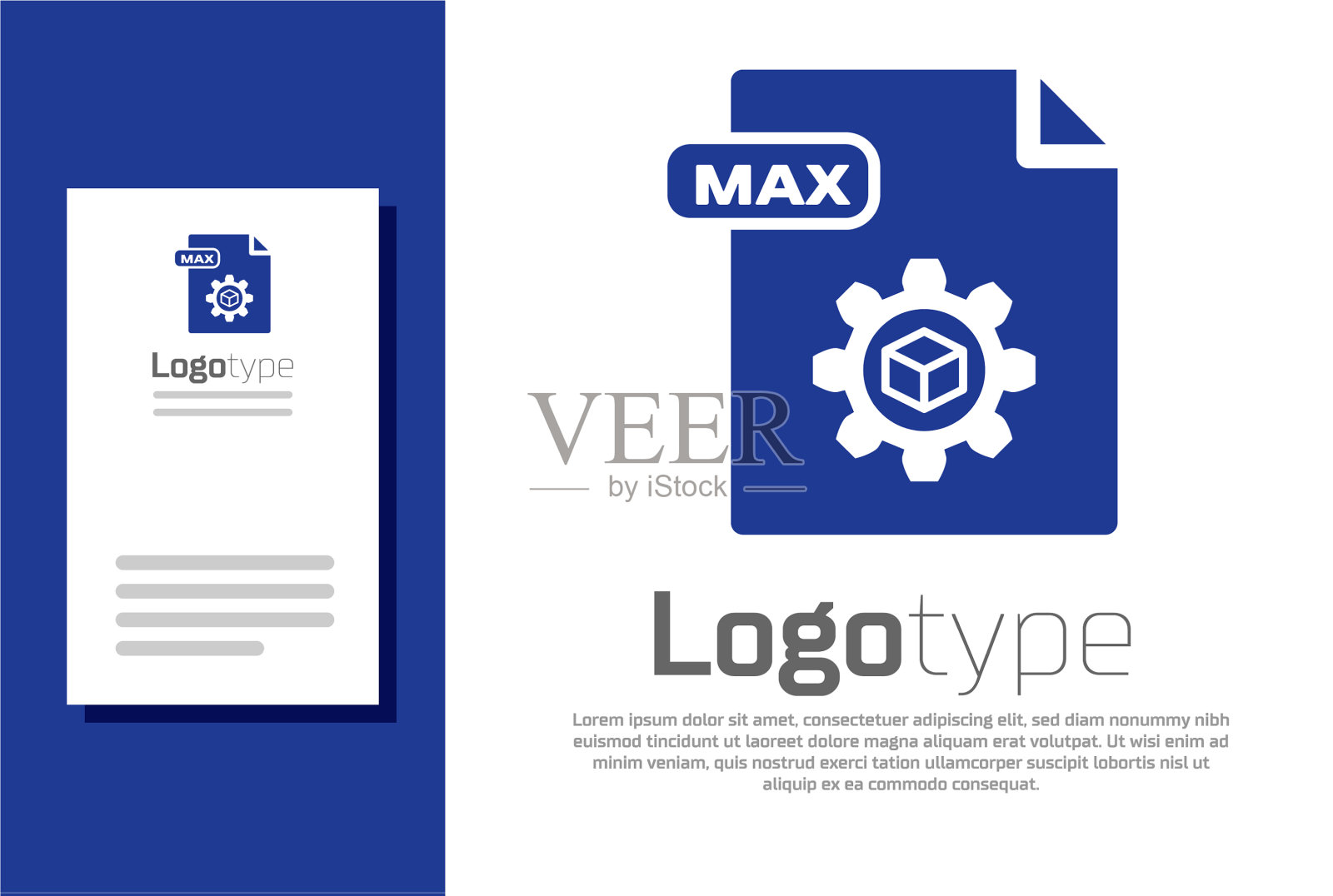 蓝色最大文件文件下载最大按钮图标插画图片素材