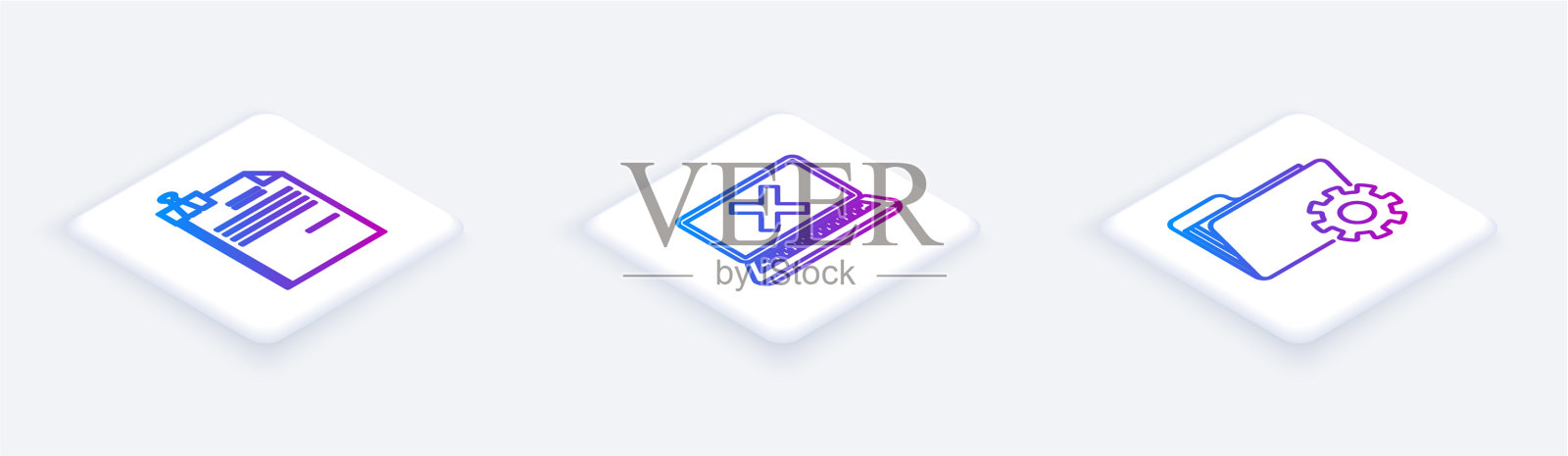 设置等距线文件文件和活页夹图标素材