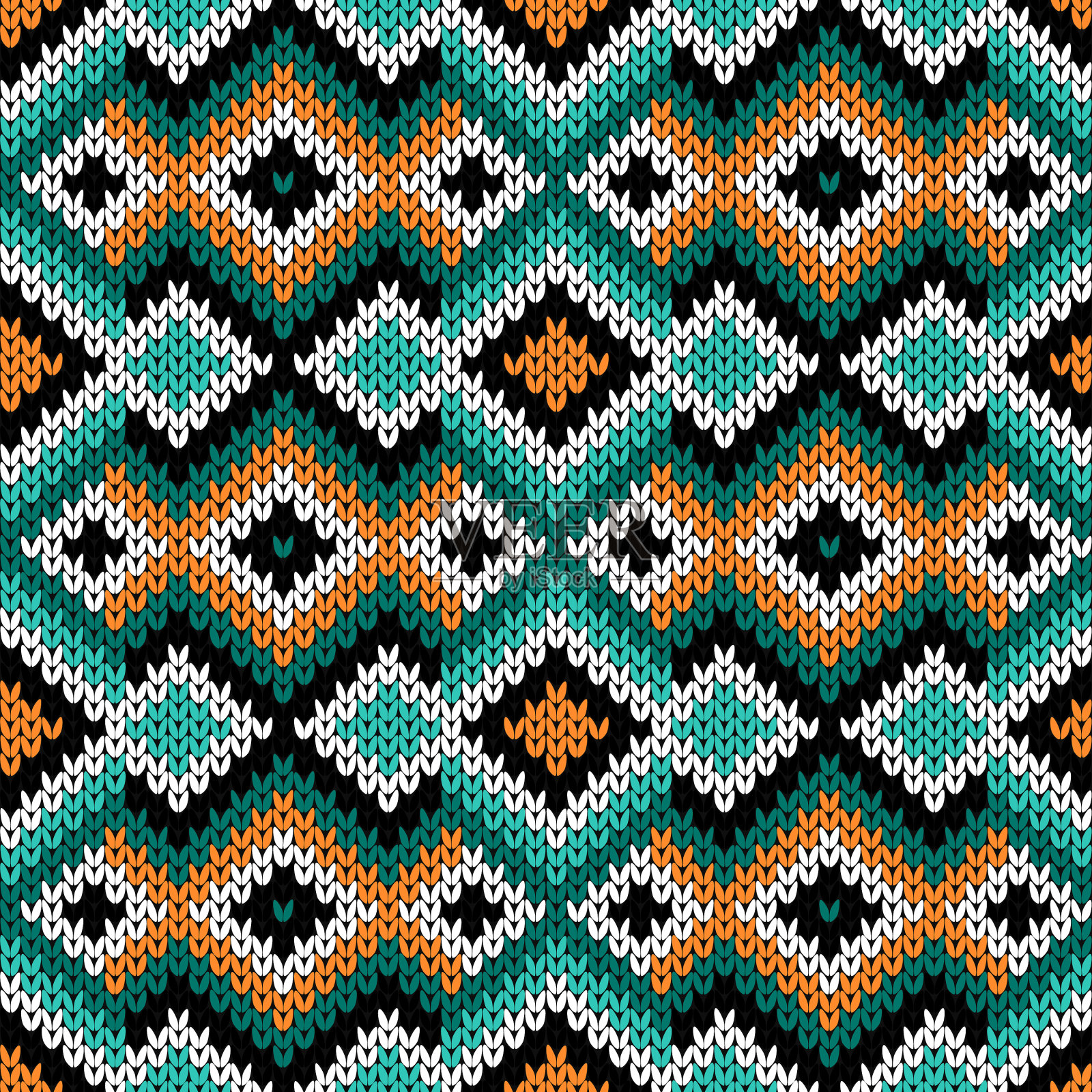 对比编织华丽的图案插画图片素材