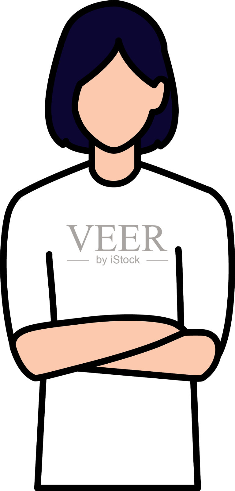 白色背景上的无名男子设计元素图片