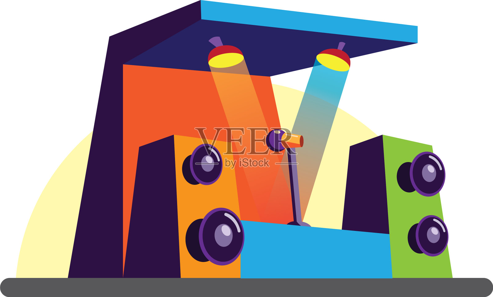 酷音乐舞台装饰符号插画图片素材