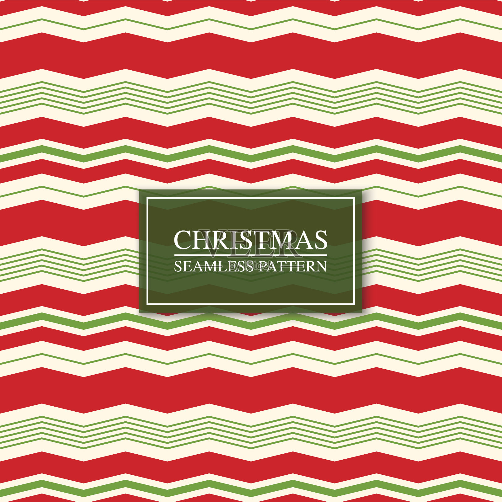 圣诞无缝缤纷之字形图案亮丽插画图片素材