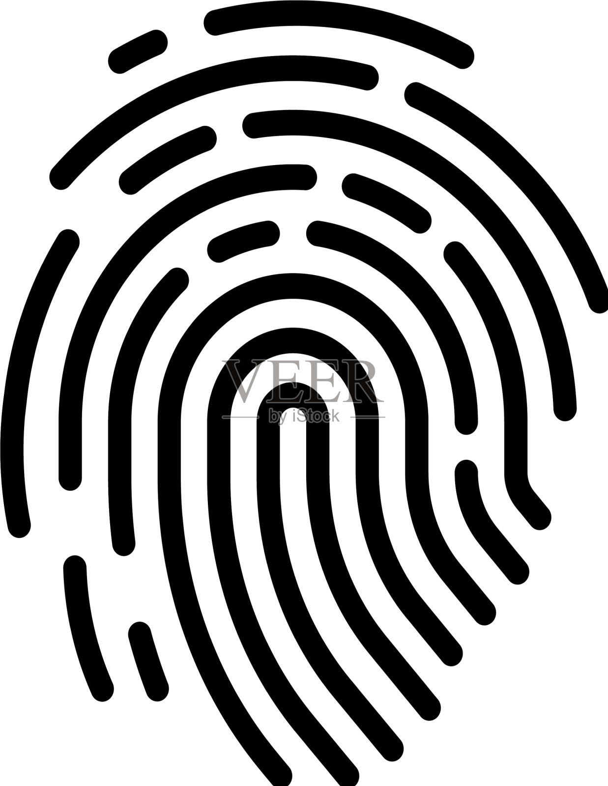 生物识别扫描指纹识别图标插画图片素材