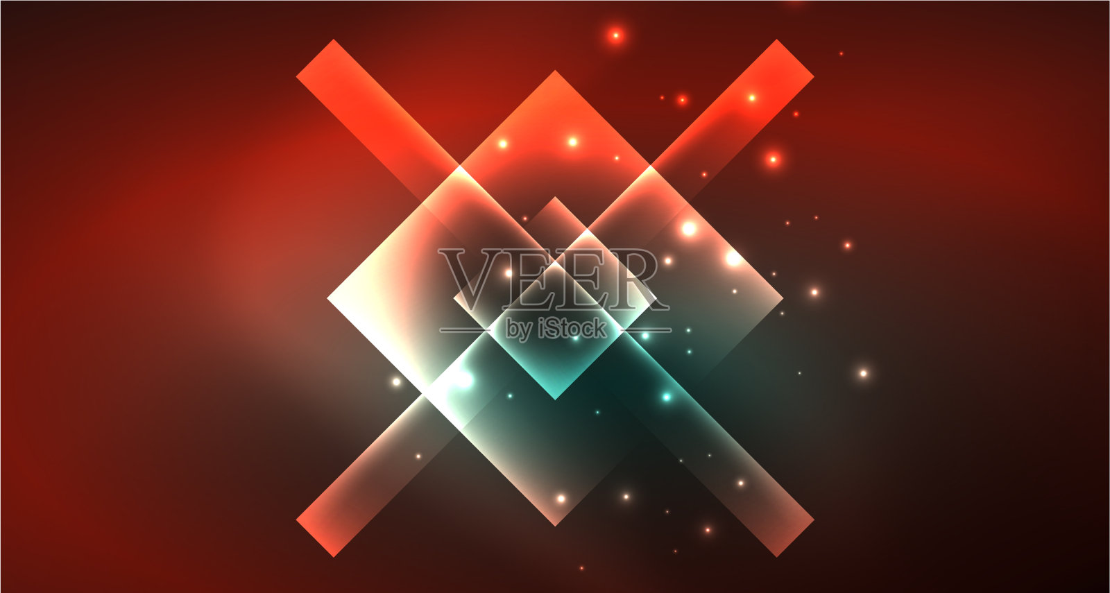 霓虹几何抽象背景潮人插画图片素材