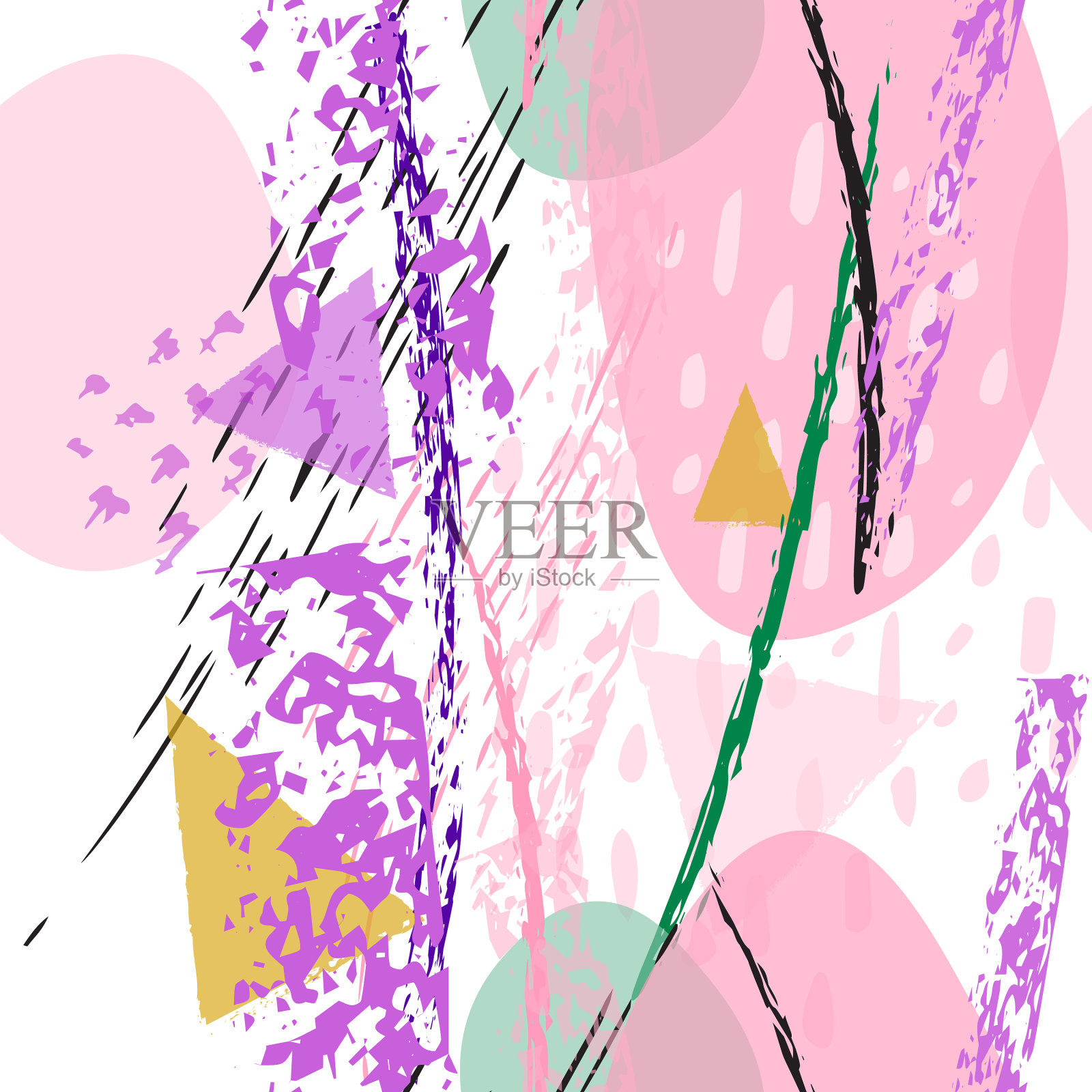 拼贴当代纹理艺术现代插画图片素材