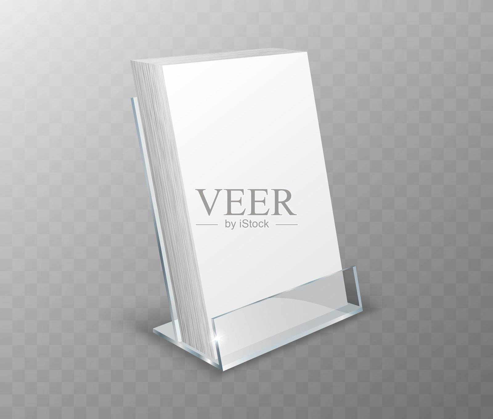 压克力holder桌子显示与空白卡片设计模板素材