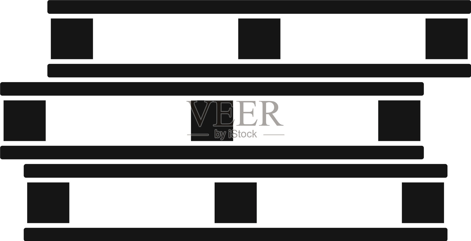 木托盘堆叠图标简单风格设计元素图片