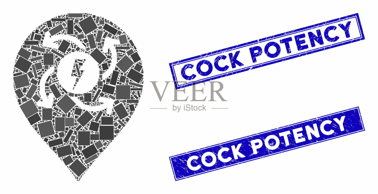 电机标记马赛克和垃圾矩形插画图片素材