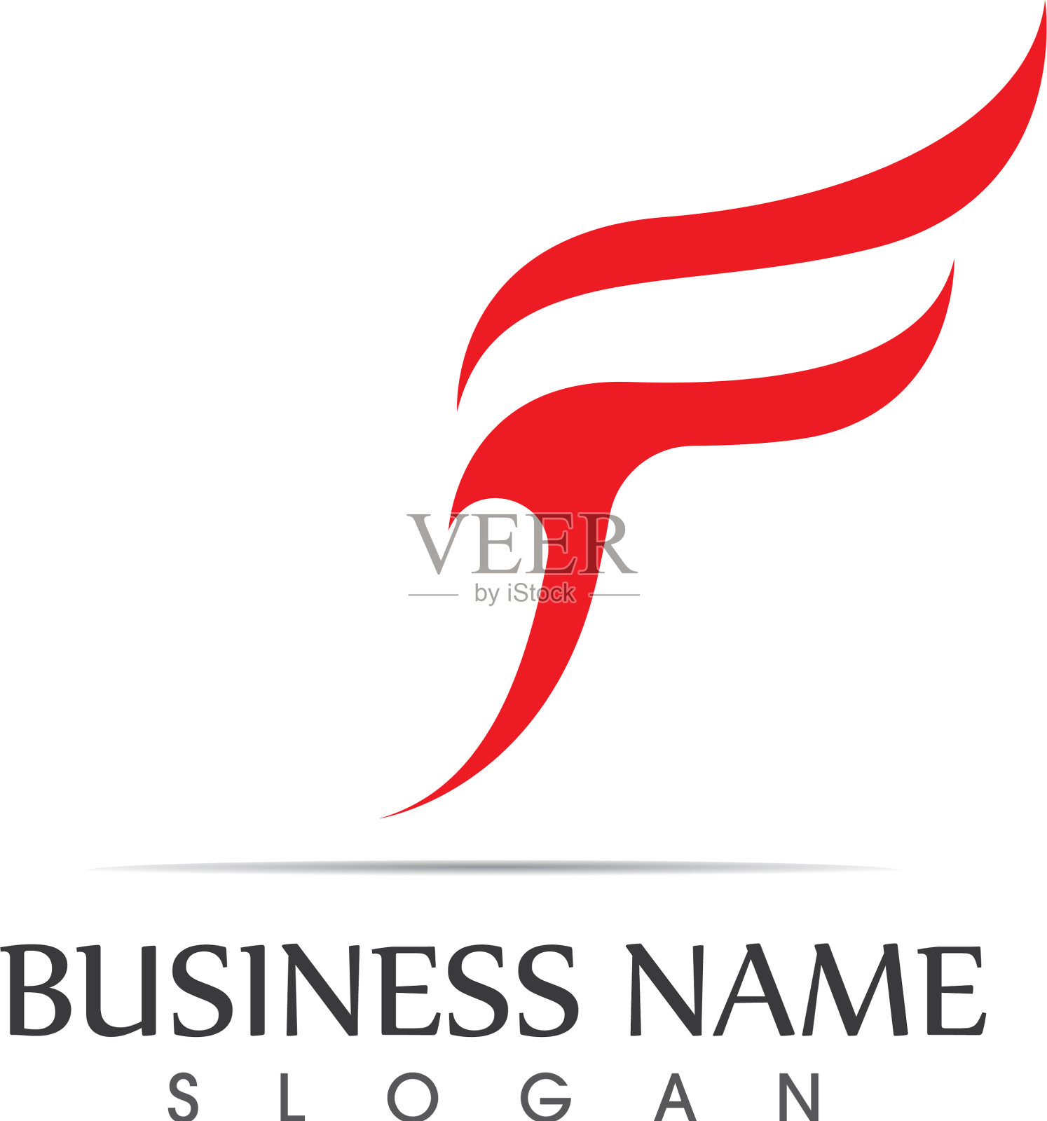 快速行f字母图标和符号模板插画图片素材