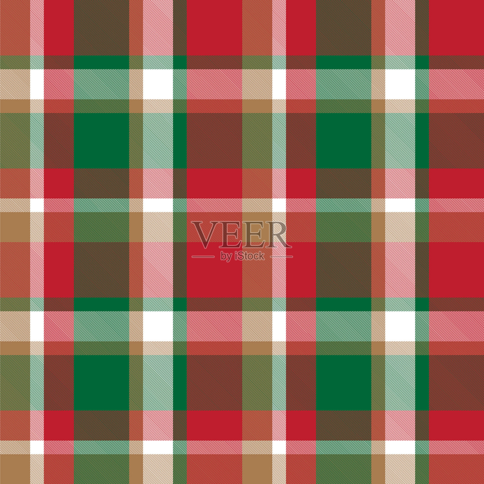 圣诞现代格子花呢无缝格子图案插画图片素材