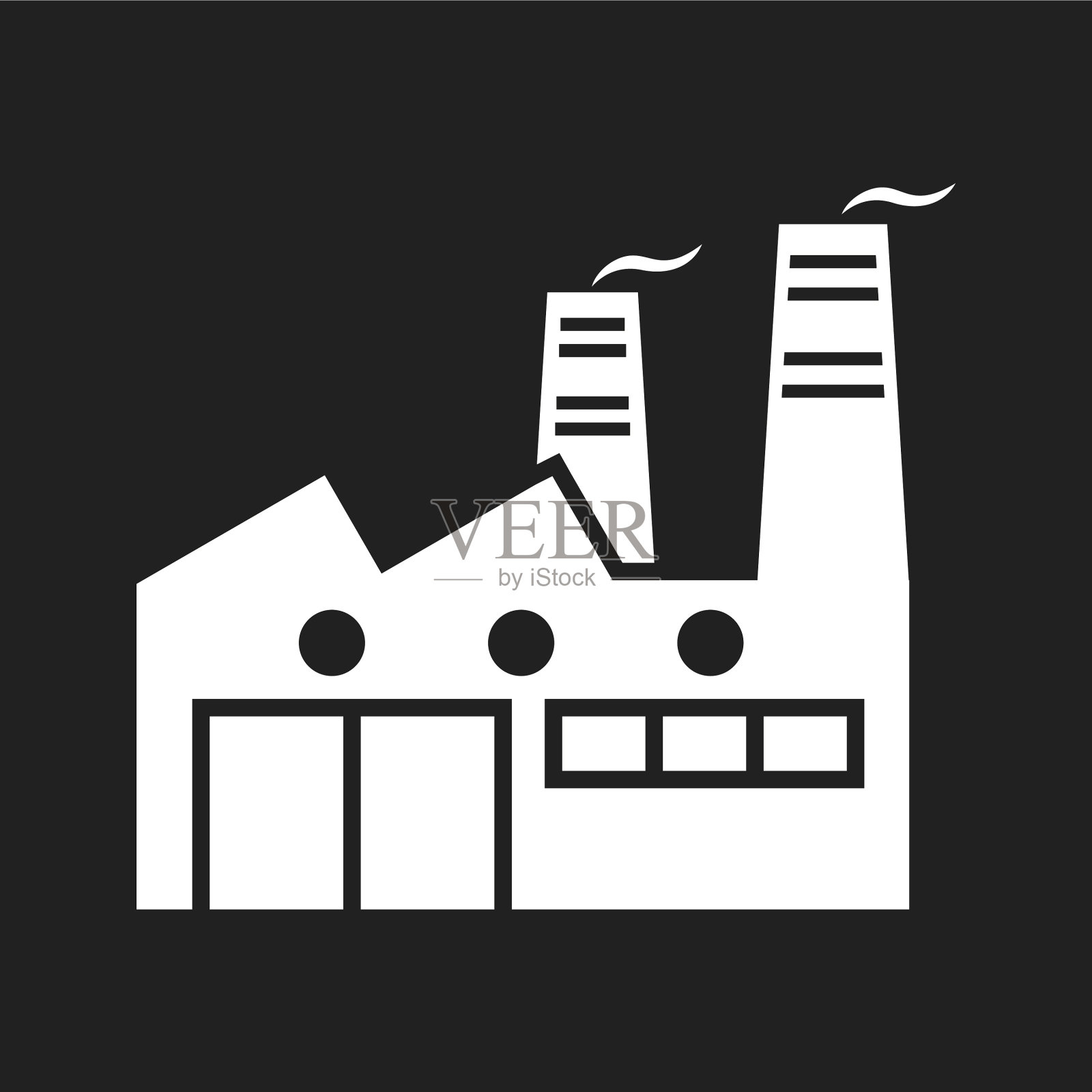 美丽的工厂字形图标图标素材