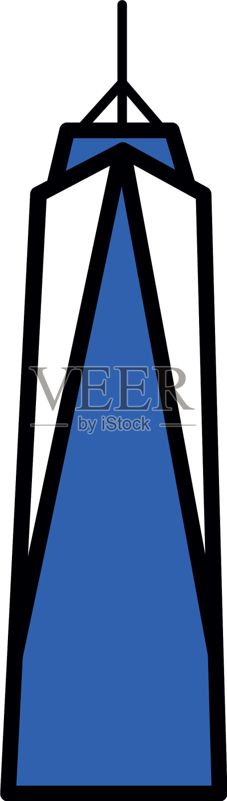 纽约摩天大楼充满了时尚的标志设计元素图片