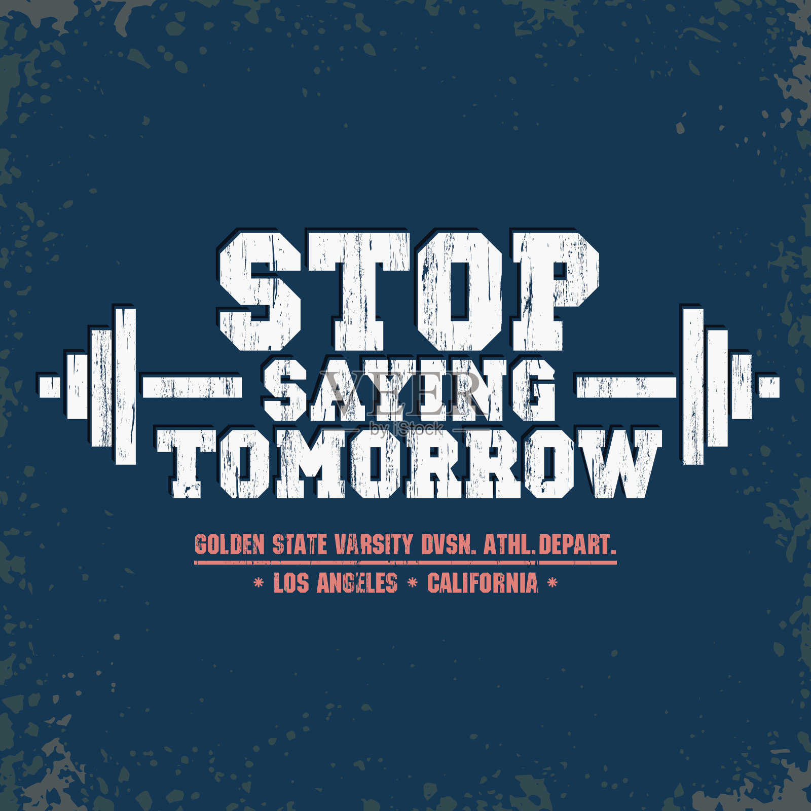 杠铃运动火车t恤健身t恤时尚插画图片素材