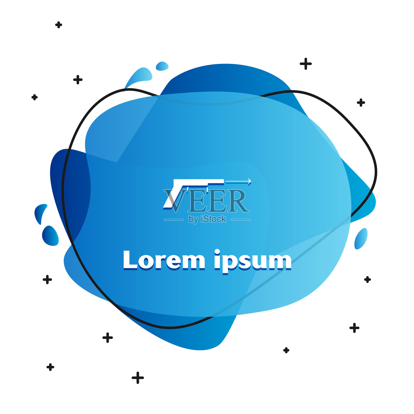 白色鱼叉图标孤立在白色上插画图片素材